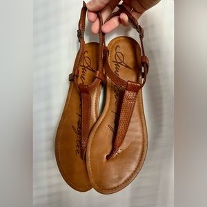 American Rag Flat Sandals, Brown, Size 8